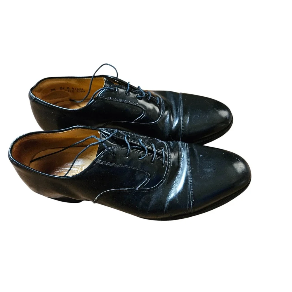 Johnston Murphy Cap Toe Oxford Dress Shoes Mens 9.5 Limited Collection 24-93110